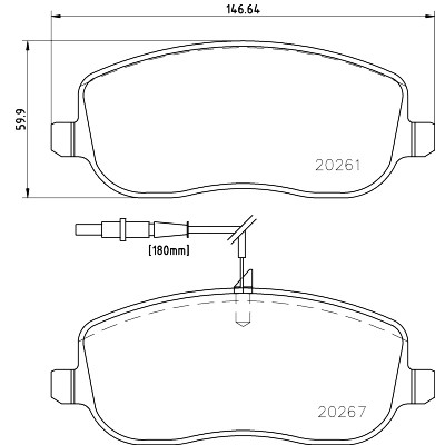 Kit pastiglie freno HELLA 8DB 355 010-501