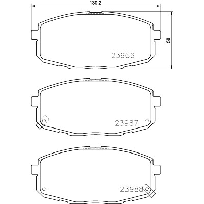 Set di pastiglie freno HELLA 8DB 355 010-611