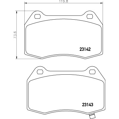 Set di pastiglie freno HELLA 8DB 355 010-681