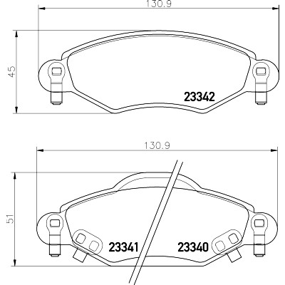 Kit pastiglie freno HELLA 8DB 355 010-791