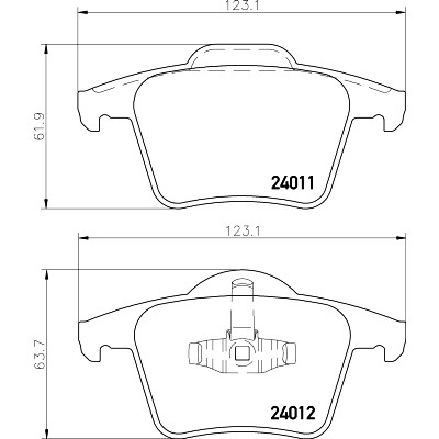 Kit pastiglie freno HELLA 8DB 355 010-801