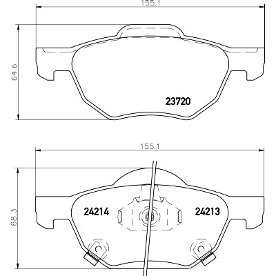 Kit pastiglie freno HELLA 8DB 355 010-831