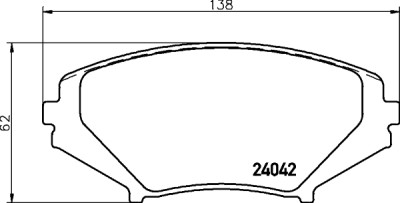 Set di pastiglie freno HELLA 8DB 355 010-881