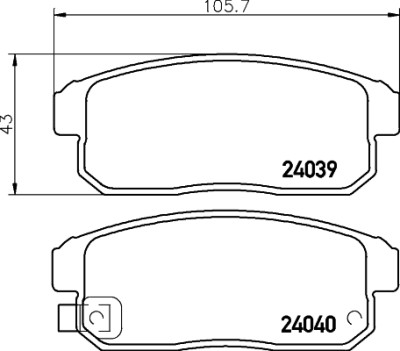 Set di pastiglie freno HELLA 8DB 355 010-891