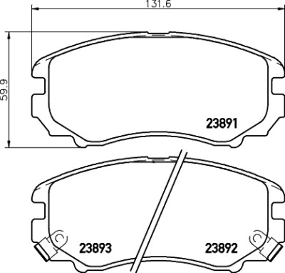 Kit pastiglie freno HELLA 8DB 355 010-991