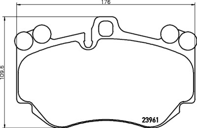 Set di pastiglie freno HELLA 8DB 355 011-011