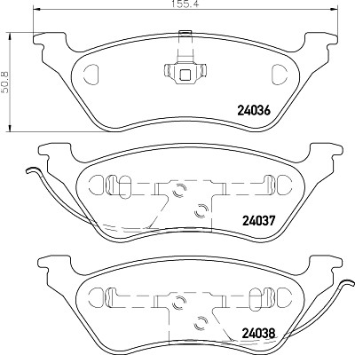 Kit pastiglie freno HELLA 8DB 355 011-061