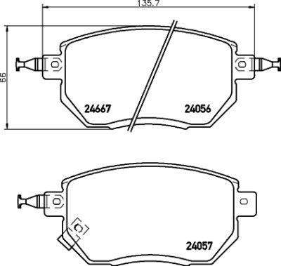 Set di pastiglie freno HELLA 8DB 355 011-101