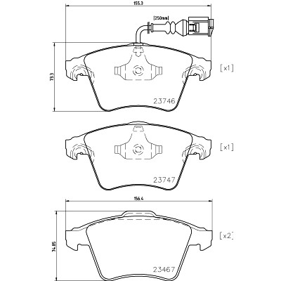 Kit pastiglie freno HELLA 8DB 355 011-171