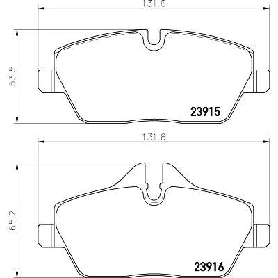 Kit pastiglie freno HELLA 8DB 355 011-261