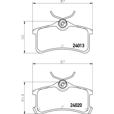 Set di pastiglie freno HELLA 8DB 355 011-511