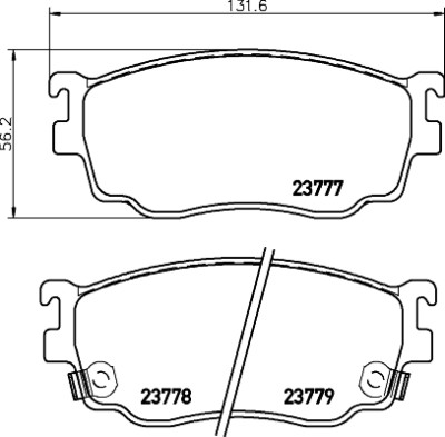 Set di pastiglie freno HELLA 8DB 355 011-561