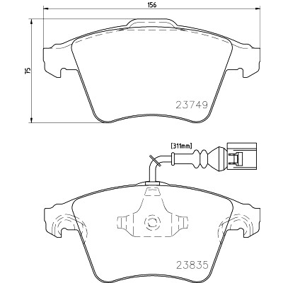 Kit pastiglie freno HELLA 8DB 355 011-621