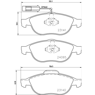 Kit pastiglie freno HELLA 8DB 355 011-651