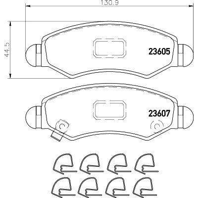 Kit pastiglie freno HELLA 8DB 355 011-691