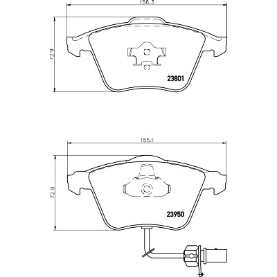 Set di pastiglie freno HELLA 8DB 355 011-711