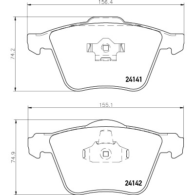 Set di pastiglie freno HELLA 8DB 355 011-721