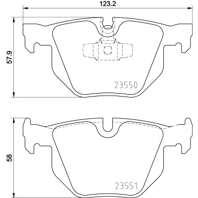 Set di pastiglie freno HELLA 8DB 355 011-801