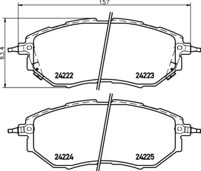 Kit pastiglie freno HELLA 8DB 355 012-031