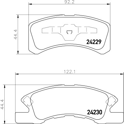 Set di pastiglie freno HELLA 8DB 355 012-051