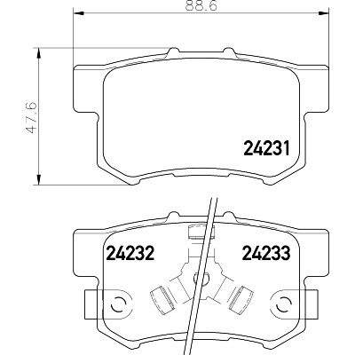 Kit pastiglie freno HELLA 8DB 355 012-061