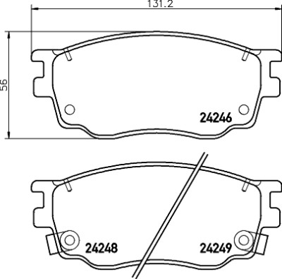 Set di pastiglie freno HELLA 8DB 355 012-091