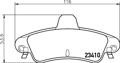 Set di pastiglie freno HELLA 8DB 355 012-191