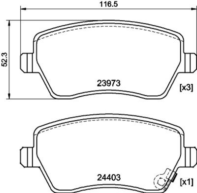 Kit pastiglie freno HELLA 8DB 355 012-301