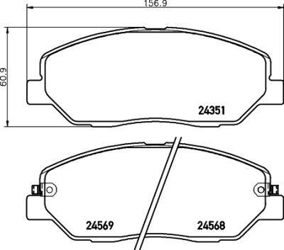 Set di pastiglie freno HELLA 8DB 355 012-371