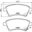 Kit pastiglie freno HELLA 8DB 355 012-511
