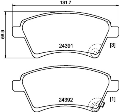 Kit pastiglie freno HELLA 8DB 355 012-511