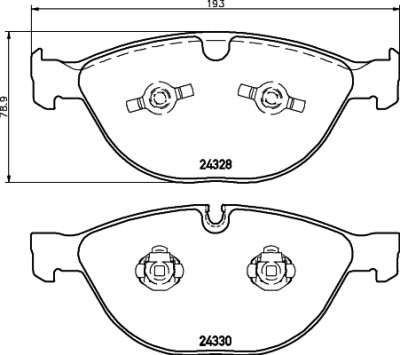 Set di pastiglie freno HELLA 8DB 355 012-521