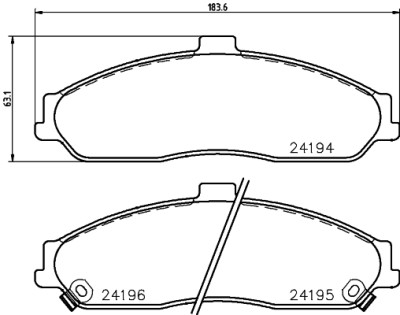 Set di pastiglie freno HELLA 8DB 355 012-561
