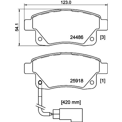 Kit pastiglie freno HELLA 8DB 355 012-781