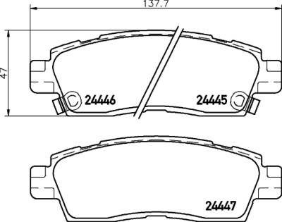 Set di pastiglie freno HELLA 8DB 355 012-821