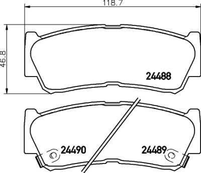 Set di pastiglie freno HELLA 8DB 355 013-081