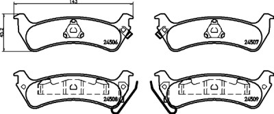 Set di pastiglie freno HELLA 8DB 355 013-091