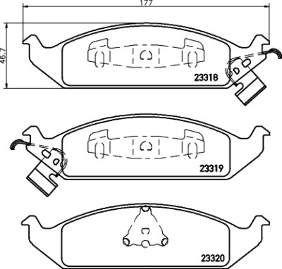Set di pastiglie freno HELLA 8DB 355 013-281