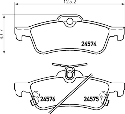 Set di pastiglie freno HELLA 8DB 355 013-461