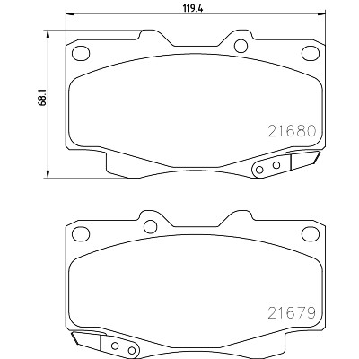 Kit pastiglie freno HELLA 8DB 355 013-481