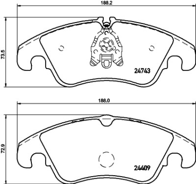 Kit pastiglie freno HELLA 8DB 355 013-751