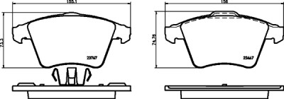 Set di pastiglie freno HELLA 8DB 355 013-811