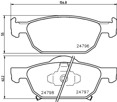 Kit pastiglie freno HELLA 8DB 355 013-891