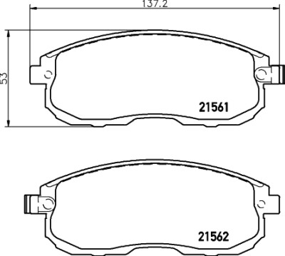 Kit pastiglie freno HELLA 8DB 355 013-991