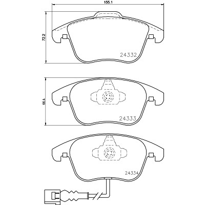 Kit pastiglie freno HELLA 8DB 355 014-031