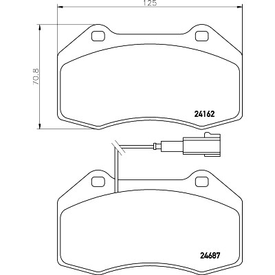 Kit pastiglie freno HELLA 8DB 355 014-061