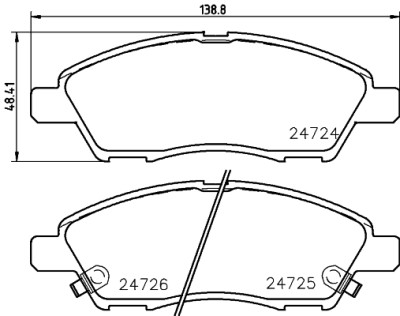 Set di pastiglie freno HELLA 8DB 355 014-071