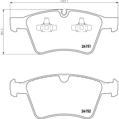 Set di pastiglie freno HELLA 8DB 355 014-191