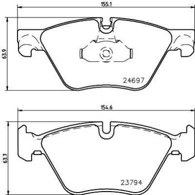 Kit pastiglie freno HELLA 8DB 355 014-351