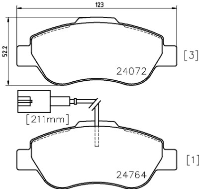 Kit pastiglie freno HELLA 8DB 355 014-471